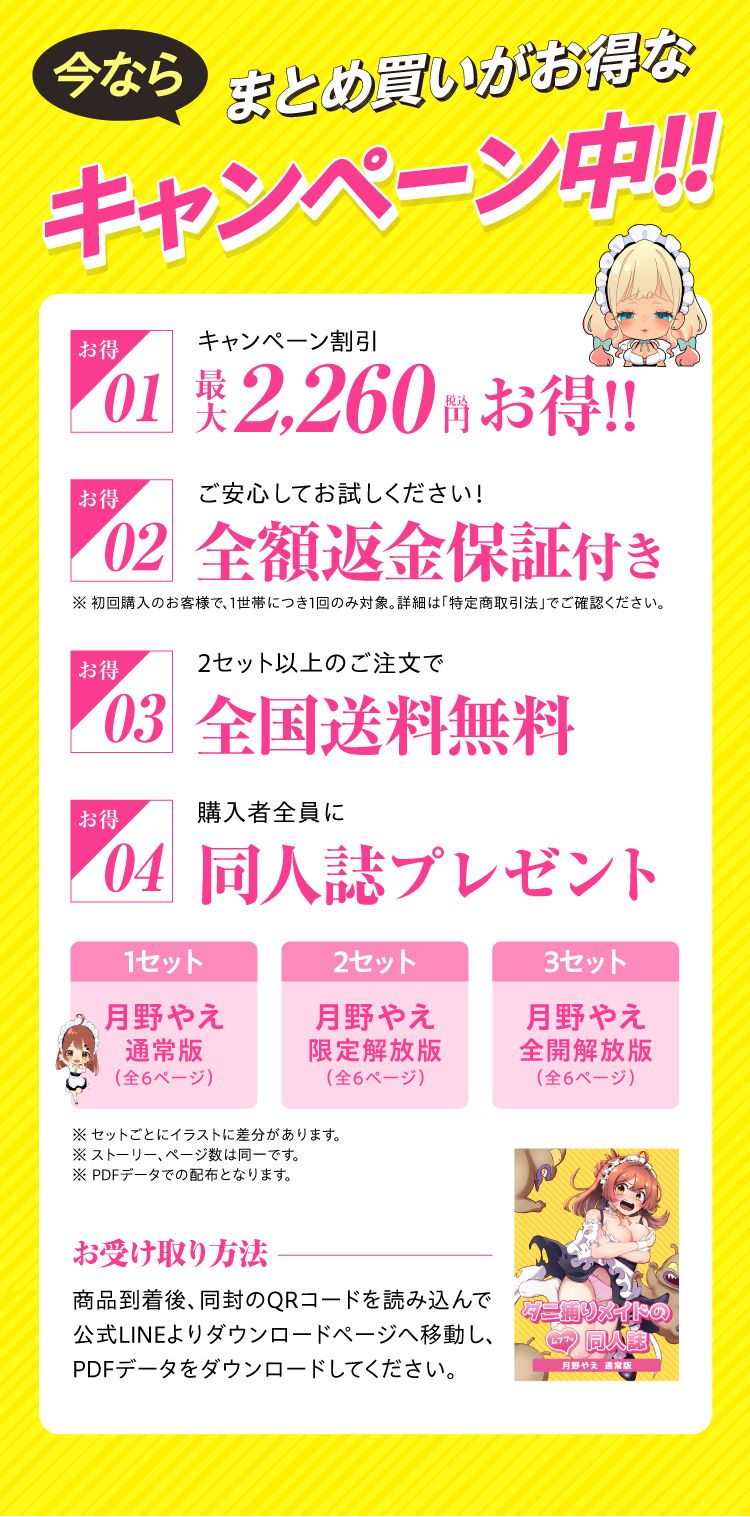 まとめ買いがお得なキャンペーン中