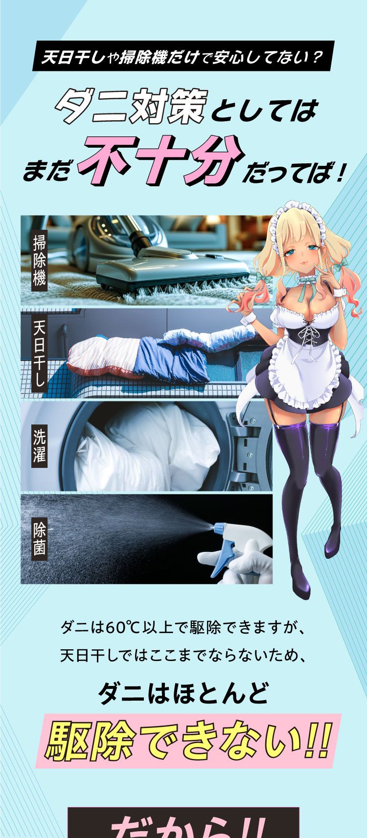 天日干しや掃除機だけで安心してませんか？